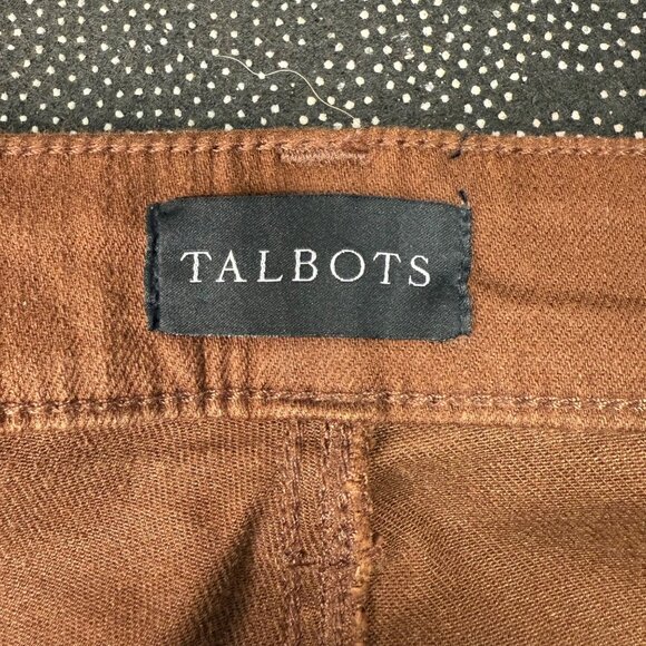 Talbots Womens Size 14P Brown Curvy Slim Ankle Mid Rise Capri Jean - Picture 3 of 10